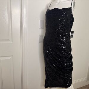 NWT - Marilyn Monroe Elegant Black Sequin Dress